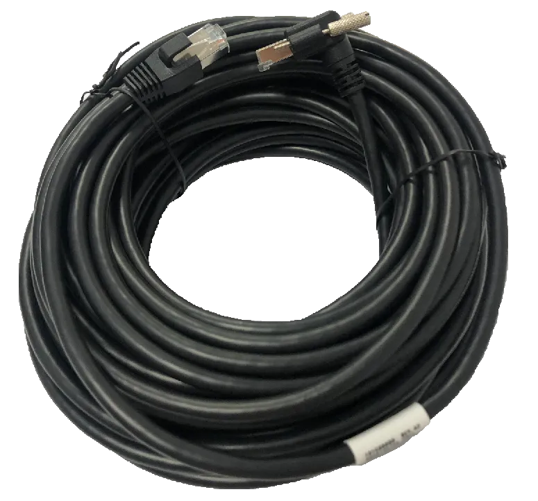 GigE Cable, RJ45 (with locking stud), Bend(up) to RJ45, 3 m, High-Flex
