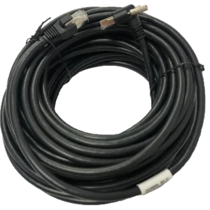 GigE Cable, RJ45 (with locking stud), Bend(up) to RJ45, 3 m