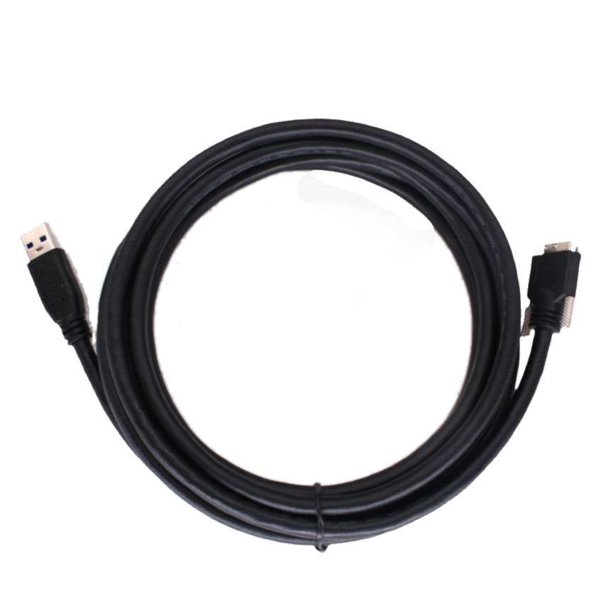 USB3.0 Cable, Micro-B male (with screw) to A male, 0.5 m