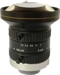 C-Mount Lens, 8mm, F1.8, 1″, 12MP