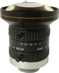 C-Mount Lens, 8mm, F1.8, 1″, 12MP