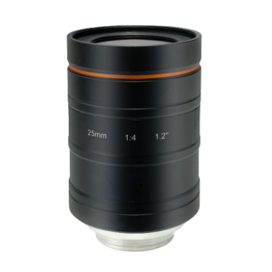 C-Mount Lens, 25mm, Fixed Iris F4, 1.2″, 25MP