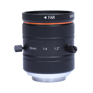 C-Mount Lens, 35mm, Fixed Iris F4, 1.2″, 25MP