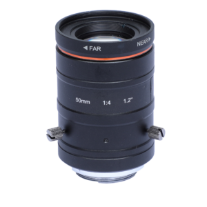C-Mount Lens, 50mm, Fixed Iris F4, 1.2″, 25MP